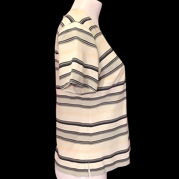 Silk Stripe Blouse Top - Picture 7 of 7